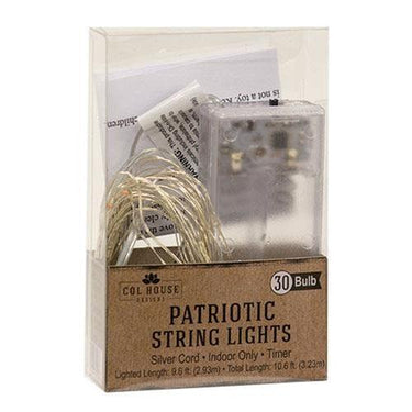 LED Patriotic Bud Lights, 30ct - The Fox Decor